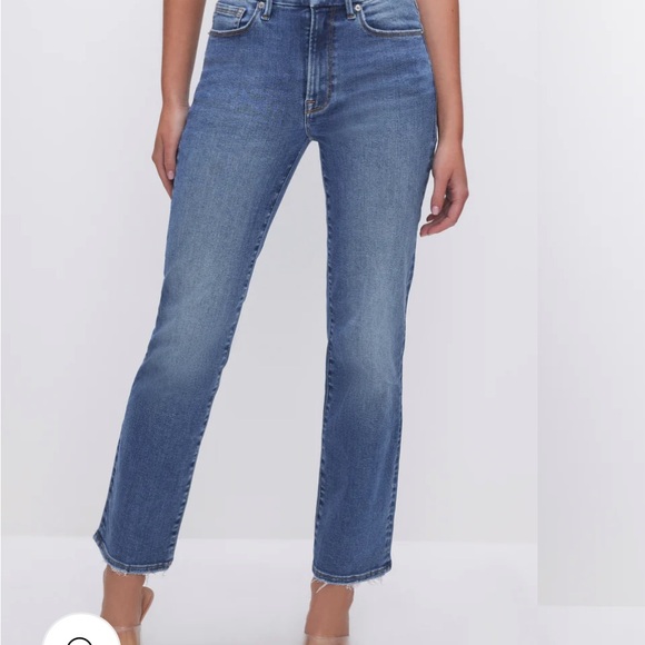 Good American Blue Straight Leg Jeans - Picture 13 of 15